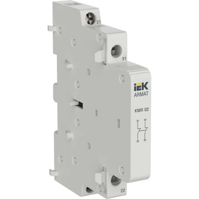 Контакт дополнительный IEK ARMAT для KMR 2НЗ AR-AUX-SCR-02-240-415 Контакт дополнительный IEK ARMAT для KMR 2НЗ AR-AUX-SCR-02-240-415