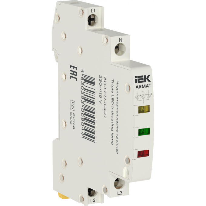 Лампа светодиодная IEK ARMAT LED 230-415В AC 1 ж/з/кр инд. тройная AR-LED-3-4-C Лампа светодиодная IEK ARMAT LED 230-415В AC 1 ж/з/кр инд. тройная AR-LED-3-4-C