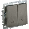 Выключатель жалюзи 10А IEK BRITE ВС10-1-5-БрТБ темная бронза - BR-V15-0-10-K45